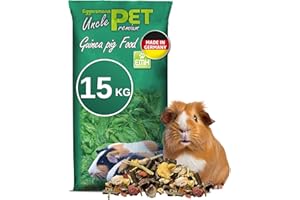 Eggersmann Uncle Pet 15 kg Nourriture Cochon d'Inde - Premium Aliments pour Cochons d'Inde - Granule Cochon d'Inde avec la Force Naturelle des Herbes, des Légumes et des Fruits (Sac de 15 kg)