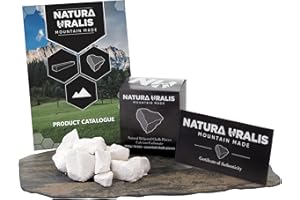 Natura Uralis Premium Trozos de Tiza de Belgorod | 100g de Trozos de Tiza Blanca - Crujido Increíble, Textura Terrosa, Aterciopelada y Firme, Sensación ASMR, Carbonato de Calcio Natural