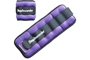 Stepfowarder Ankle/Wrist Weights 0.3-1kg a Pair with Adjustable Strap for Arm, Hand & Leg, Walking, Jogging, Gymnastics, Aerobics, 3 Colours