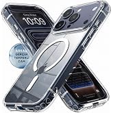 Minesk iPhone 17 Pro Max i&ccedil;in ULTRA SUPER ŞEFFAF MagSafe ile Uyumlu Ger&ccedil;ek 9H Temperli Cam Arka Y&uuml;zey - Darbe Emici TPU Yan K