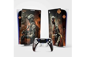 FFRAME Adesivo per PS5 Black Ops 6, adesivo PS 5 Gaming, Console e Controller, edizione Standard Disco Skin COD (1 Comander)