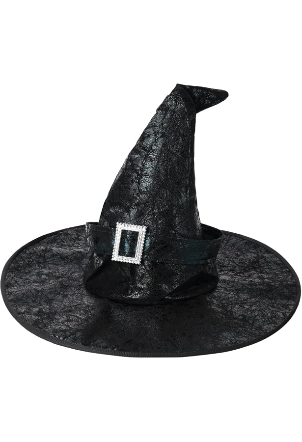 Mini Chapeau De Sorcière Widmann - Avec Plumes Et Voilette Noire - Accessoire Déguisement Halloween, Carnaval, Fête à Thème - 2