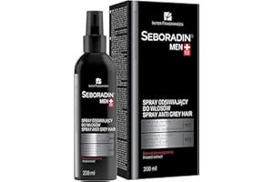Seboradin Anti Grey Hair Spray for Men 200 ml Leave in Conditioner Natural Ingredients and Peptides Hair Tonic for Men Lotion for Damaged Hair with Signs of Graying
