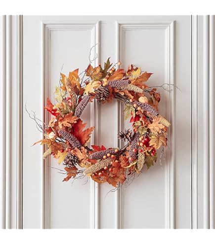 Deurkrans herfst, herfstkrans, herfstdecoratie, modern, groot