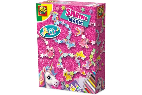 Ses Creative 14748 Bracelets de Perles Licorne - Kit Créatif dès 5 Ans - Fabriquez des Bracelets de Licorne avec des Perles - Parfait pour bricoler des Bijoux, Rose
