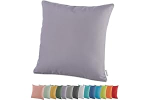 ‎HEIMTEXLAND heimtexland ® Outdoor Lounge Dekokissen Lotus Effekt wetterfest schmutz- und wasserabweisend Garten Kissen 45x45 Outdoorkissen Typ551 Dunkelgrau