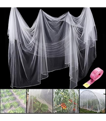 Moustiquaire EVBOTGEE 6x2,4m – Maille Fine, Anti-insectes, Respirante Et Durable Pour Jardins Et Potagers