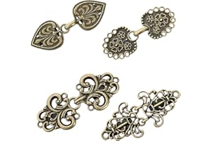 TXSN 4 Pieces Vintage Sweater Swirl Clip Cape Cloak Clips Retro Cardigan Clip Shawl Collar Clasp Dress Shirt Brooch Clip for Girl Women