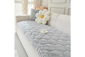 GKXLH Dicke Sofa überzug Waschbar - Neu Weiches Flanell Couch überzug 2 3 4 Sitzer, Anti-Rutsch Sofabezug, Gemütlich Sofa Cover Sofa bezug Sofaüberwürfe Möbelschoner für Wohnzimmer (90x180cm)