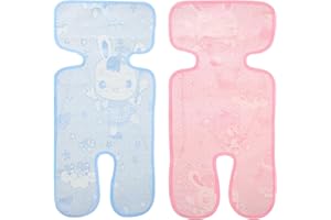 BESPORTBLE 2pcs Baby Stroller Liner Seat Pad Summer Cooling Mat Cushion for Stroller Car Seat High Chair Pushchair Infant Carriage Cushion Washable