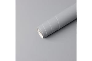 Timeet Samoprzylepna folia do mebli szara folia samoprzylepna tapeta 60 x 500 cm matowa naklejka na meble, nowoczesna, zdejmowana folia winylowa do drzwi, szafek, stołów, ścian, kuchni, folia dekoracyjna