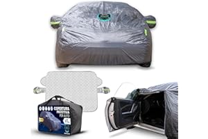 Buho Boost Notturno - Telo Auto Impermeabile + Logo Luminoso Con Parasole Incluso + 9 Magneti - Telo Copriauto Da Esterno + 2 Zip - Protezione Totale Pioggia/Neve/UV/Polvere - Universale Auto SUV