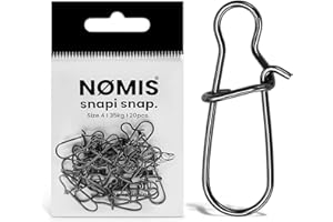 ‎NØMIS NØMIS Snaps Angeln | Maxipack | Einhänger zum Spinnfischen | Snap | Karabiner-Set zum Raubfischangeln | Vorfachwirbel | Hohe Tragkraft | Snap | Angelwirbel in diversen Größe verfügbar