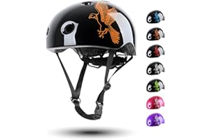 PROMETHEUS BICYCLES Prometheus casco da bicicletta per bambini ragazzi ragazze taglia XS 48-52 cm Caschi da Bici con anello girevole per Skateboard Pattini a Rotelle per 3 a 6 anni - TÜV Rheinland