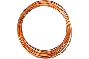 Vaessen Creative Fil Aluminium 5 m x 2 mm - Fil Métallique Orange Copper (Orange) - Fil de Fer Souple pour Loisirs Créatifs, Perlage et Fabrication de Bijoux