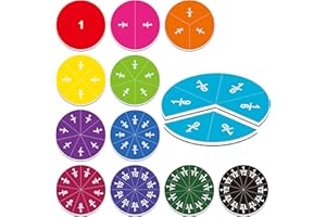 SPRITEGRU 78 Pièces Tuiles Magnétiques de Fractions, Set Éducatif de Manipulables pour Apprentissage des Mathématiques pour Écoles Élémentaires, Kit d'Outils d'Apprentissage des Barres de Fraction