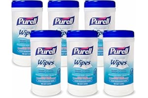 PURELL® Hand and Face Sanitizing Wipes - Clean Refreshing Scent Non-Alcohol Wipes, 40 Count Canisters (Case of 6) - 9120-06-CMR