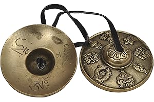 Dharma Store - Campana Piatti Tibetani Tingsha (Piccolo) Om Mani Padme Hum