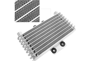 ‎AKOZON Ölkühler Aluminium 125ml Motor Ölkühler Kühler passt für die meisten Motorräder Dirt Bike Pit Bike 125CC-250CC Motor verwenden(Silber)