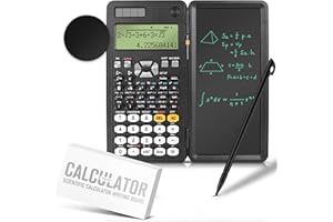 OfficeNest | 552 Funktionen (2025 Update) – Wissenschaftlicher Taschenrechner mit Stift & Notizfunktion | Batterie- & Solarbetrieb