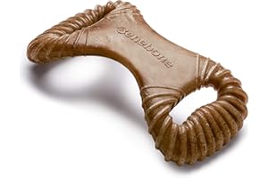 Benebone Niezniszczalna zabawka do żucia dla psów dentystycznych dla agresywnych żucicieli, trwała, wytrzymała łamacz nudy dla psów, prawdziwy smak bekonu, dla średnich psów, wyprodukowana w USA.