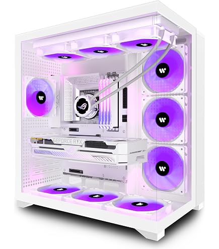 Case PC Gaming FOIFKIN F3 - ATX Mid-Tower, Vetro Panoramico 270°, 3 Ventole ARGB PWM, Supporto GPU 400mm, Tipo-C