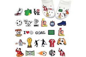 BOTUK 25PCS Soft Shoe Charms for Football DIY Durable and Comfortable Shoe Decoration for Croc Charms Making Life More Interesting for Teens Women Men for Birthday Party Favor Accessories Gifts