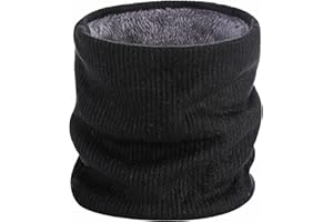 SKHAOVS Cache Cou Tubulaire pour Homme Femme, Tour de Cou Chaud Tricot, Neck Warmer, Masque Cagoule, Élastique Épais Doux Cache-Cou Hiver Écharpe Circulaire Tricotée, pour Ski Moto Vélo