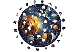 Iconic Puzzles - Armonia Solare, puzzle in legno 100% sostenibile, Regali per Bambini e Adulti, taglia S, 200 Pezzi