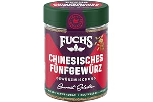 ‎FUCHS GEWÜRZE Fuchs Gewürze Gourmet Selection Asien Chinesisches Fünf Gewürz Gewürzmischung, nachfüllbarer Gewürz Mix, Gewürzzubereitung zum Verfeinern von Wok - oder Pfannengerichten, Reis und Nudeln, vegan, 40 g