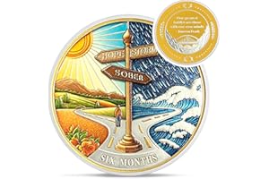 IELCJJ Hope Signpost 6-Monats-Nüchternheitsmünze – Reborn from Storm AA-Münzen – Sechs Monate AA Chips und Medaillons – 1-10 Jahre NA AA Celebrate Recovery Addicts – Narcotics Alcoholics Anonyme Geschenke