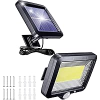 Solarlampen für AußEn mit Bewegungsmelder, 56 Led Solarleuchten für AußEn mit 5m Kabel, 3 Modi 120° Superhelle Solar…