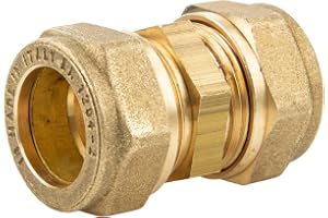 tecuro mässingsklämma montering 28 x 28 mm för dricksvatten DVGW W 534, kompatibel med kopparrör och precisionsstålrör, metal