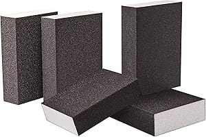 Æ— Å“Ç‰Œ Sanding Sponge Blocks 5 Pack Wet Dry Dual-Use,Sanding Blocks Use Sandpaper for Wood 5 Grits 80/100/120/180/220 Grit,Washable Reusable Sanding Blocks Pads for Wood Metal Wall Furniture Polishing