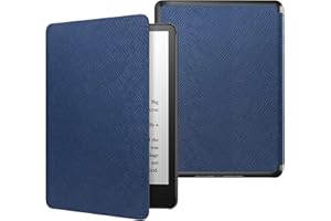 MoKo Funda para Kindle Paperwhite 11ª Generación (Modelo 2021) 6.8" y Kindle Paperwhite Signature Edición, PC Estuche Carcasa Estilo Niños con Auto Sueño/Estela, Índigo