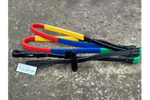Equipride Rênes en cuir avec grip en caoutchouc Arc-en-ciel pour l'école et l'entraînement de poney et Shelland (Shetland)