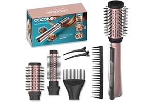 Cecotec Brosse Soufflante avec 3 Embouts CeramicCare 3en1 AirBrush Elite. 1200W, Fonction Ionique, Sèche, Forme et Donne du Volume, Écran, Revêtement Céramique, Brosses 50mm, 33mm et Embout Volumateur