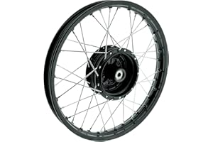 OST2RAD Speichenrad schwarz-Edelstahl passend für Simson S51 Schwalbe 1,5x16 Zoll, verstärkt