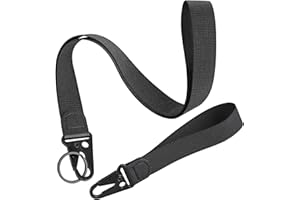 Molain Lot de 2 cordons de poignet et tour de cou avec boucle fixe, Cordon Tour de Cou Porte Badge Lanière Lanyard Strap Neck Cordon pour Téléphone Portable Clés