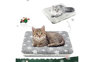 MORA PETS Cat Bed for Indoor Cats Washable Flat Kitten Bed Blanket Soft Warm Pet Pad for 18 inch Cage Small Dog Bed Mat Mattress Puppy Crate Pillow Reversible Extra Small 45x37cm Grey