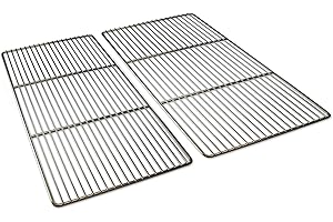 Grillrostprofi 44,4 x 26cm Grillrost Edelstahl/Edelstahl für Weber Spirit I & II E210, E220, S210, S220 ab Baujahr 2013 (mit vorderen Brennerknöpfen)