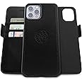 dreem Fibonacci 2-in-1 Wallet Case for Apple iPhone 12 Pro Max - Luxury Vegan Leather, Magnetic Detachable Shockproof Phone Case, RFID Card Protection, 2-Way Flip Stand - Black