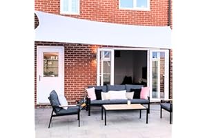 Clara Shade Sails - White Rectangle 4x5m Sun Shade Sail, Conservatory Sail Shades, Pergola Canopy, Garden Sail Canopy Waterproof, Patio Gazebo, Garden Tent, Outdoor Sun Sail Shade, Garden Awning