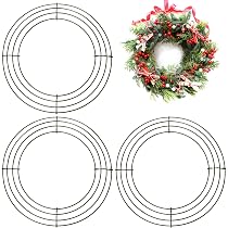 Lot De 2 Cadres De Couronne En Fil Métallique 40 Cm | Pour Création Guirlandes Fleuries, Déco Noël Et Halloween - 13