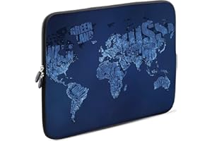 Sidorenko Pokrowiec na laptopa 11-11,6 cala – torba na laptopa kompatybilna z MacBook/Chromebook z neoprenu, kolor niebieski, 42 wzory do wyboru