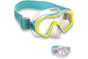 AQUAZON STARFISH Junior Medium okulary do snorkelingu, okulary do nurkowania, okulary do pływania, maska do nurkowania dla dzieci, młodzieży od 7-14 lat, szkło hartowane, silikon, świetne dopasowanie