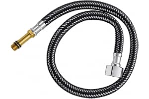 NEW WARE® 24 Inch Double Grip Stainless Steel Connection Pipe for Basin Mixer | Hot & Cold Water Connector for Kitchen Sink & Bathroom Faucet | Flexible Plumbing Hose | Water Supply Pipe | Pack of 2