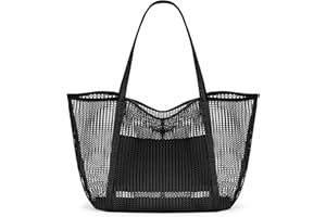KALIDI FANCY FOREST Faltbare Mesh Strandtasche XXL Familie, Große Strandtasche Badetasche Shopper Tasche Damen für Urlaub Sauna Sport