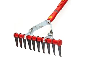 WOLF GARTEN Wolf-Garten 71AAA035650 Scarificatore-Arieggiatore Manuale Ruote, Modello UG-M3, con Sistema di Attacco rapido Multi-Star, Rosso/Argento, 13x40.5x40.5 cm