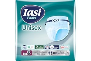 IASI Pants UNISEX haute protection, 10 culottes pour incontinence, absorption EXTRA, taille XXL, 10 unités